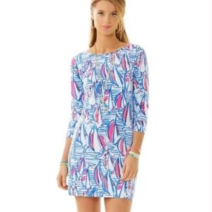 Lilly Pulitzer Marlowe Red Right Return Sailboat Printed Mini Dress Size XS